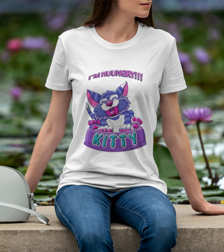 I'm Huungry Kitty Cartoon T-Shirt