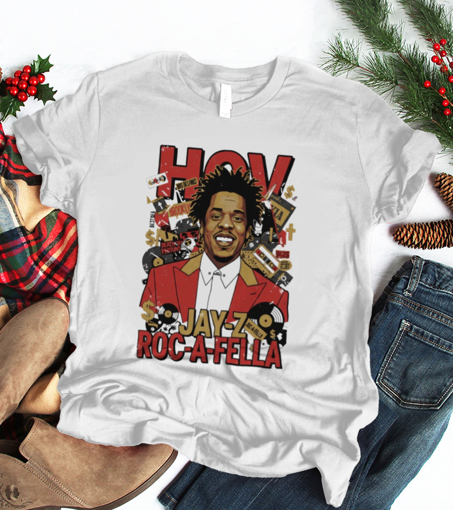 Jay Z Roc A Fella HOV Brooklyn Music Collage T-Shirt