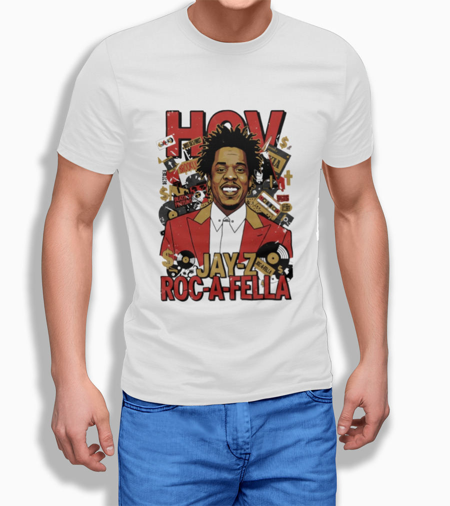 Jay Z Roc A Fella HOV Brooklyn Music Collage T-Shirt