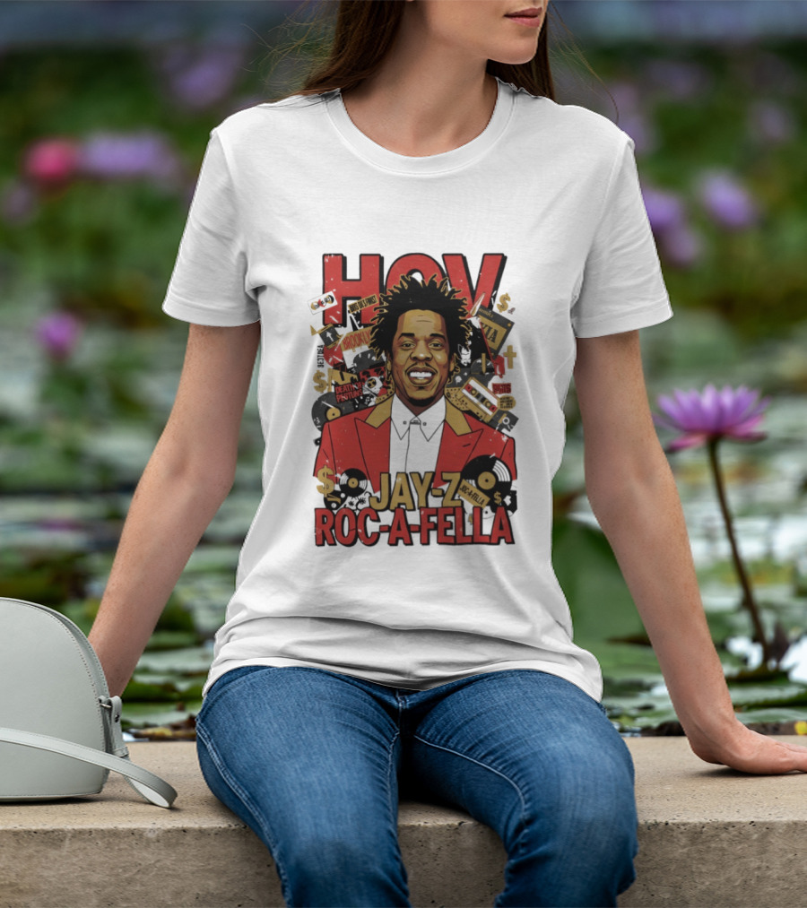Jay Z Roc A Fella HOV Brooklyn Music Collage T-Shirt