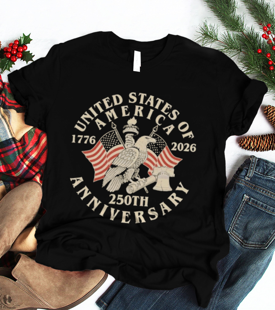 United States Of America 1776 2026 250th Anniversary T-Shirt