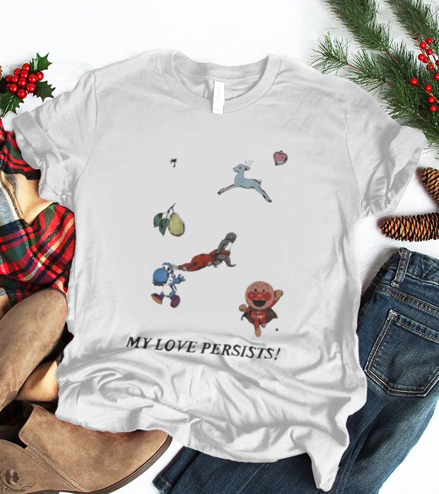 Monkey Punch Anpanman Yoshi My Love Persists Deer Fruit T-Shirt