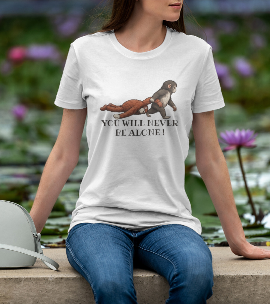 Punch The Monkey You Will Never Be Alone Playful Friendship T-Shirt