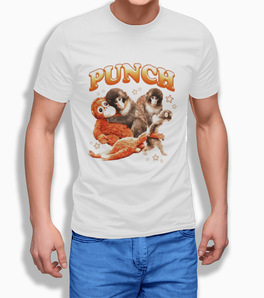 Punch Monkey Trio Surrounded By Stars T-Shirt