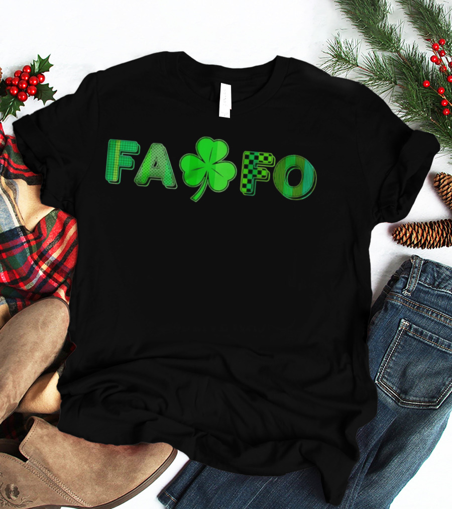 FAFO Clover St Paddy St Patrick's Day Checkered Green T-Shirt
