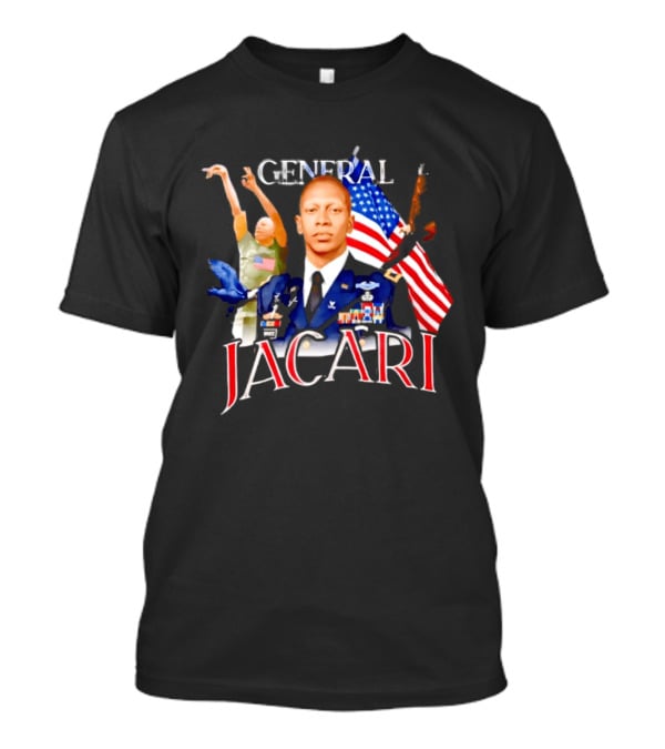 General Jacari Virginia Cavaliers USA Flag Basketball T-Shirt