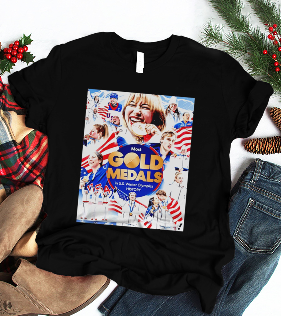 Most Gold Medals In U.S. Winter Olympics History 2026 T-Shirt