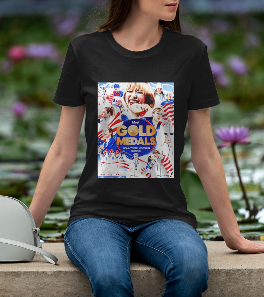 Most Gold Medals In U.S. Winter Olympics History 2026 T-Shirt