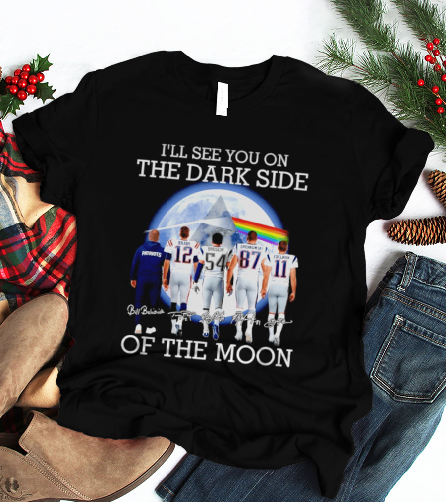Patriots Brady Gronkowski Edelman Dark Side Of The Moon T-Shirt