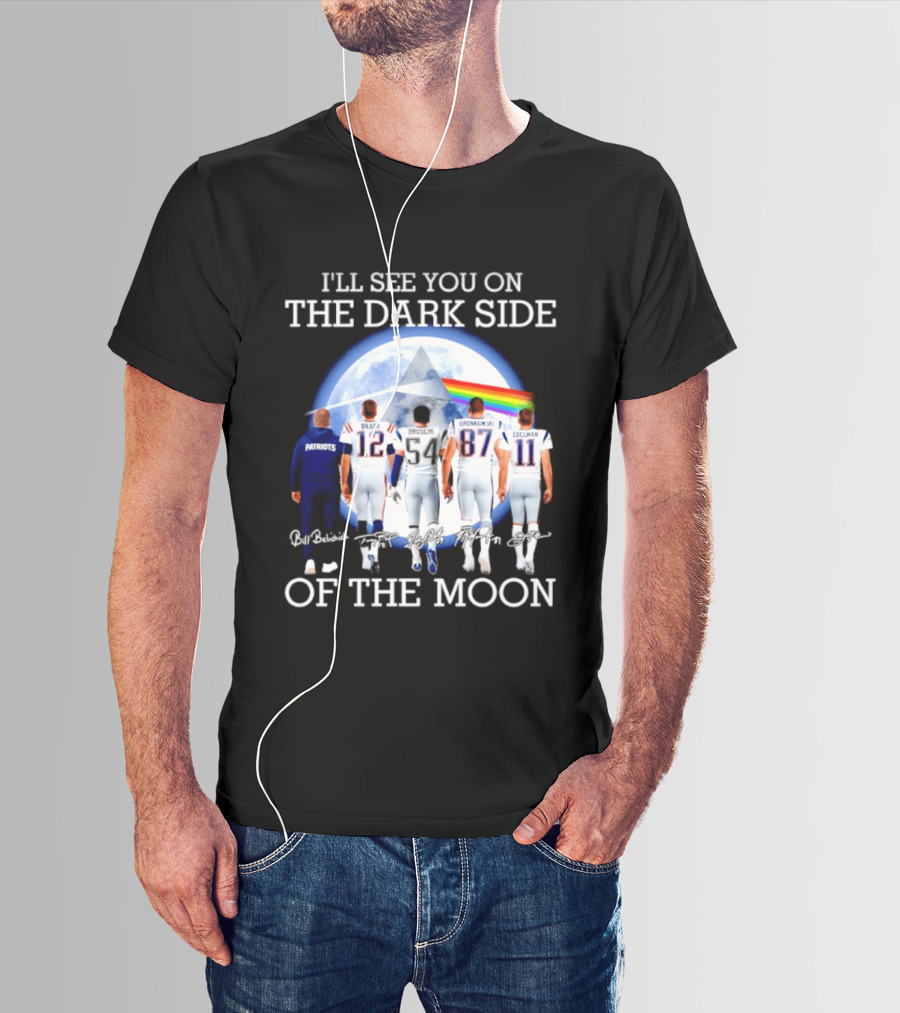Patriots Brady Gronkowski Edelman Dark Side Of The Moon T-Shirt