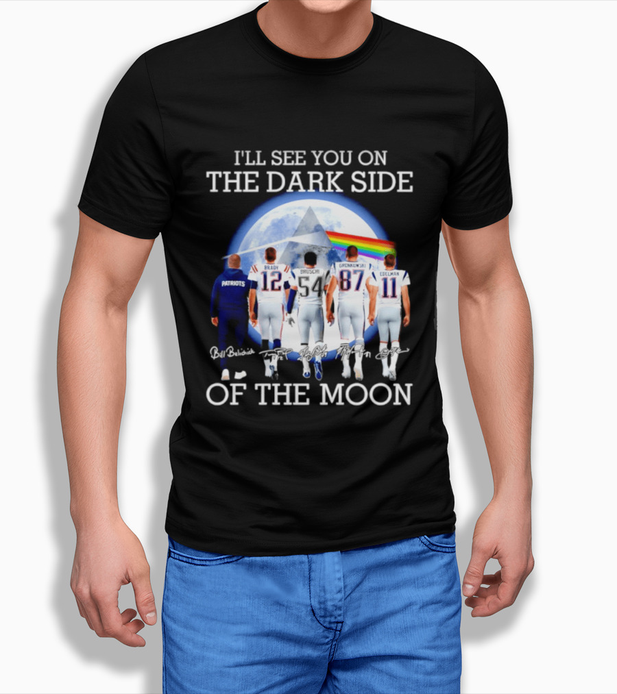 Patriots Brady Gronkowski Edelman Dark Side Of The Moon T-Shirt
