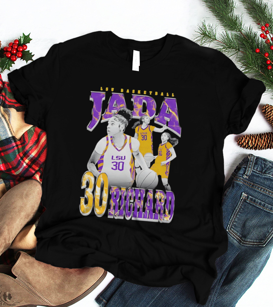 LSU Basketball Jada Richard 30 LSU Tigers Retro 90s T-Shirt