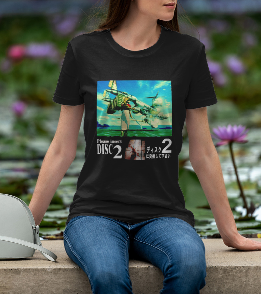 Please Insert Disc 2 Retro Anime Video Game Aesthetic T-Shirt