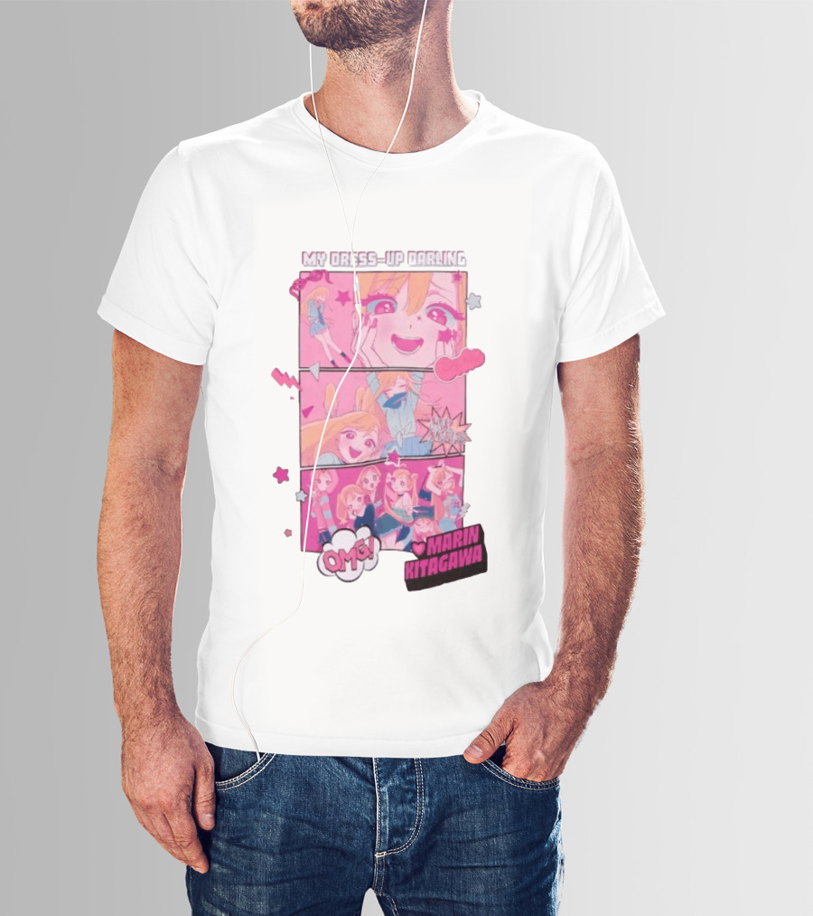 OMG Marin Kitagawa My Dress Up Darling Manga Panels T-Shirt