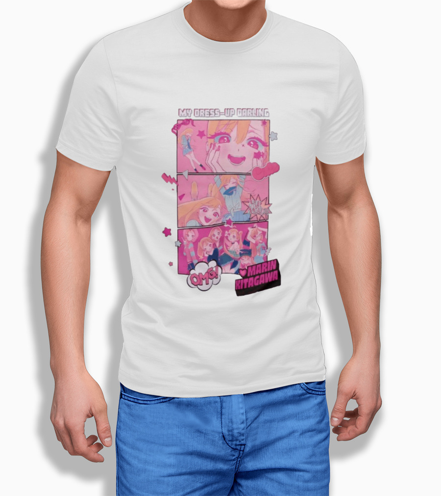 OMG Marin Kitagawa My Dress Up Darling Manga Panels T-Shirt