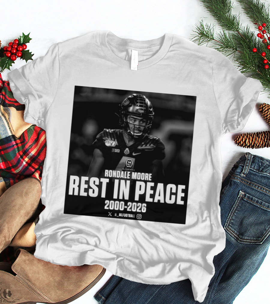 Rondale Moore RIP 2000 2026 Football Tribute Purdue Spieler T-Shirt