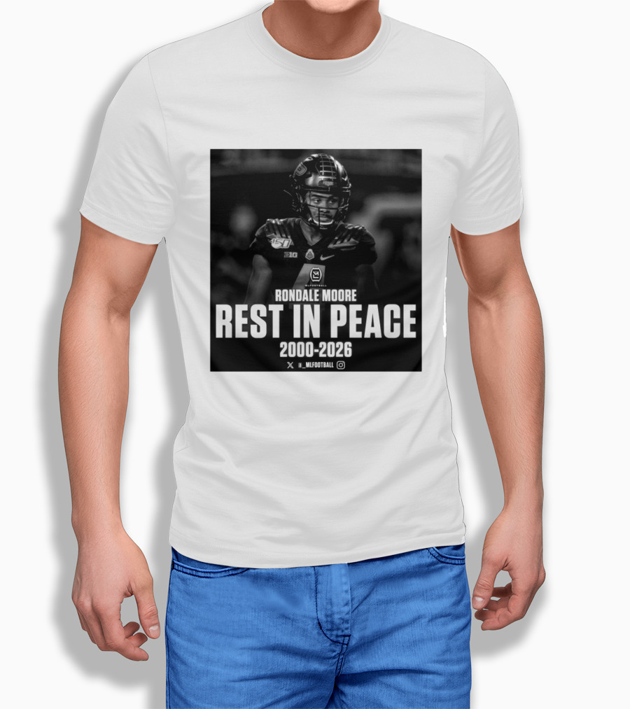 Rondale Moore RIP 2000 2026 Football Tribute Purdue Spieler T-Shirt