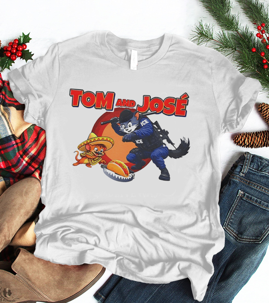 Tom And José ICE Chase Fiesta Hat Taco Moon T-Shirt