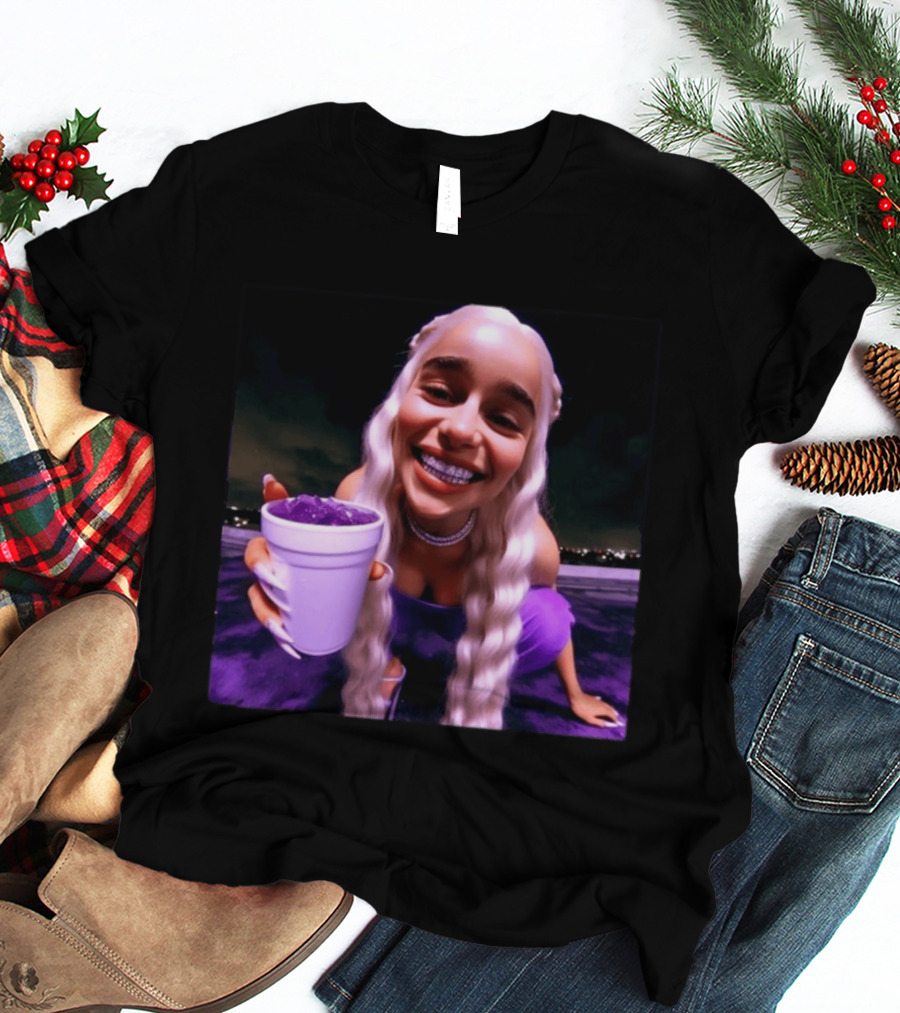 Nicolas Vans Emilia Clarke Daenerys Targaryen Grills And Purple Drink T-Shirt