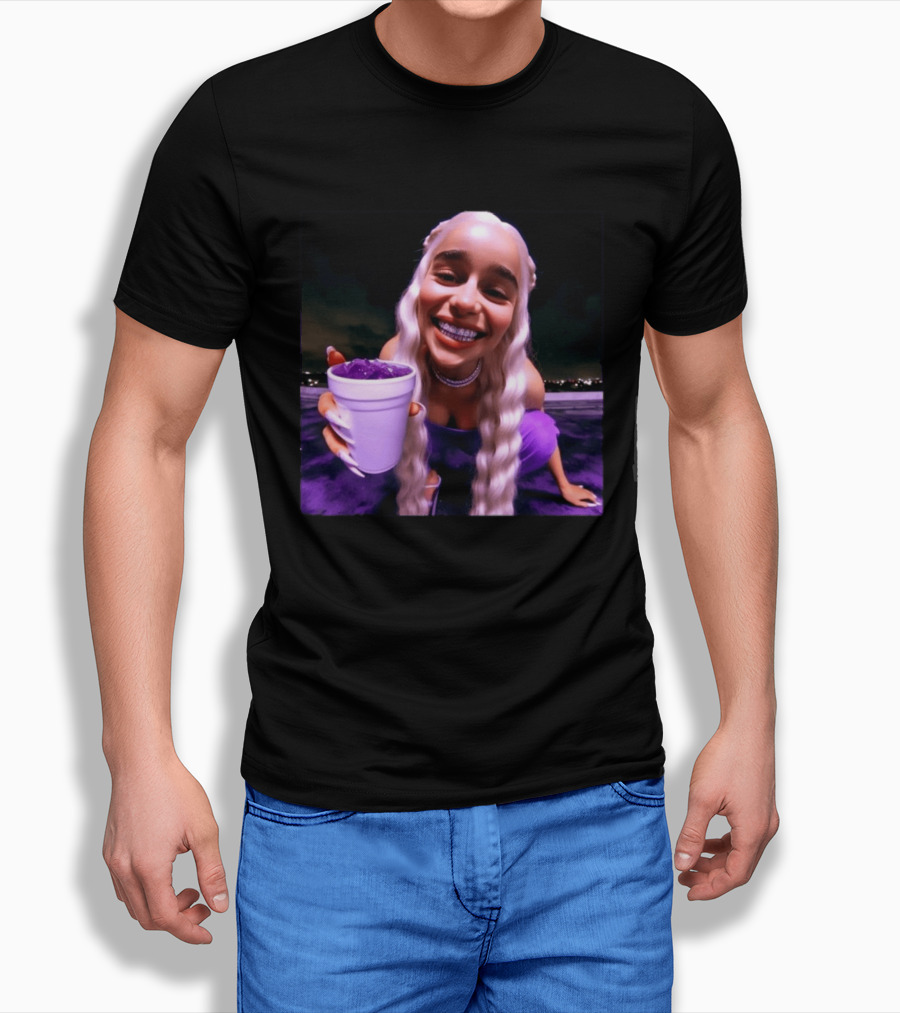 Nicolas Vans Emilia Clarke Daenerys Targaryen Grills And Purple Drink T-Shirt