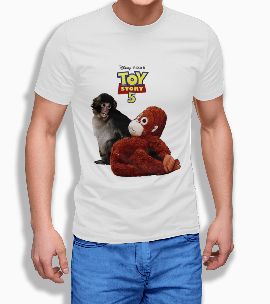 Disney Pixar Toy Story 5 Macaco Punch Stuffed Monkey T-Shirt