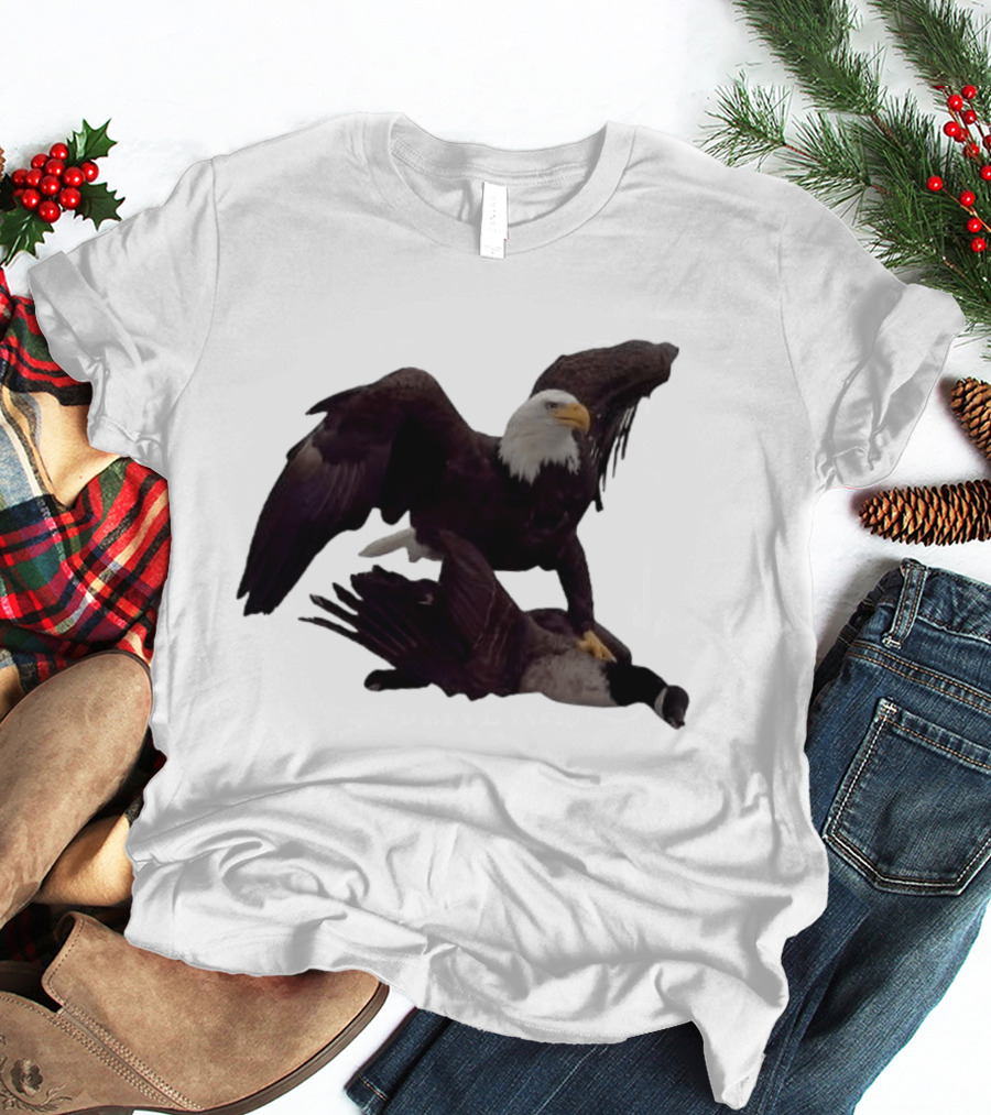 Bald Eagle Vs Goose Dominance Meme T-Shirt