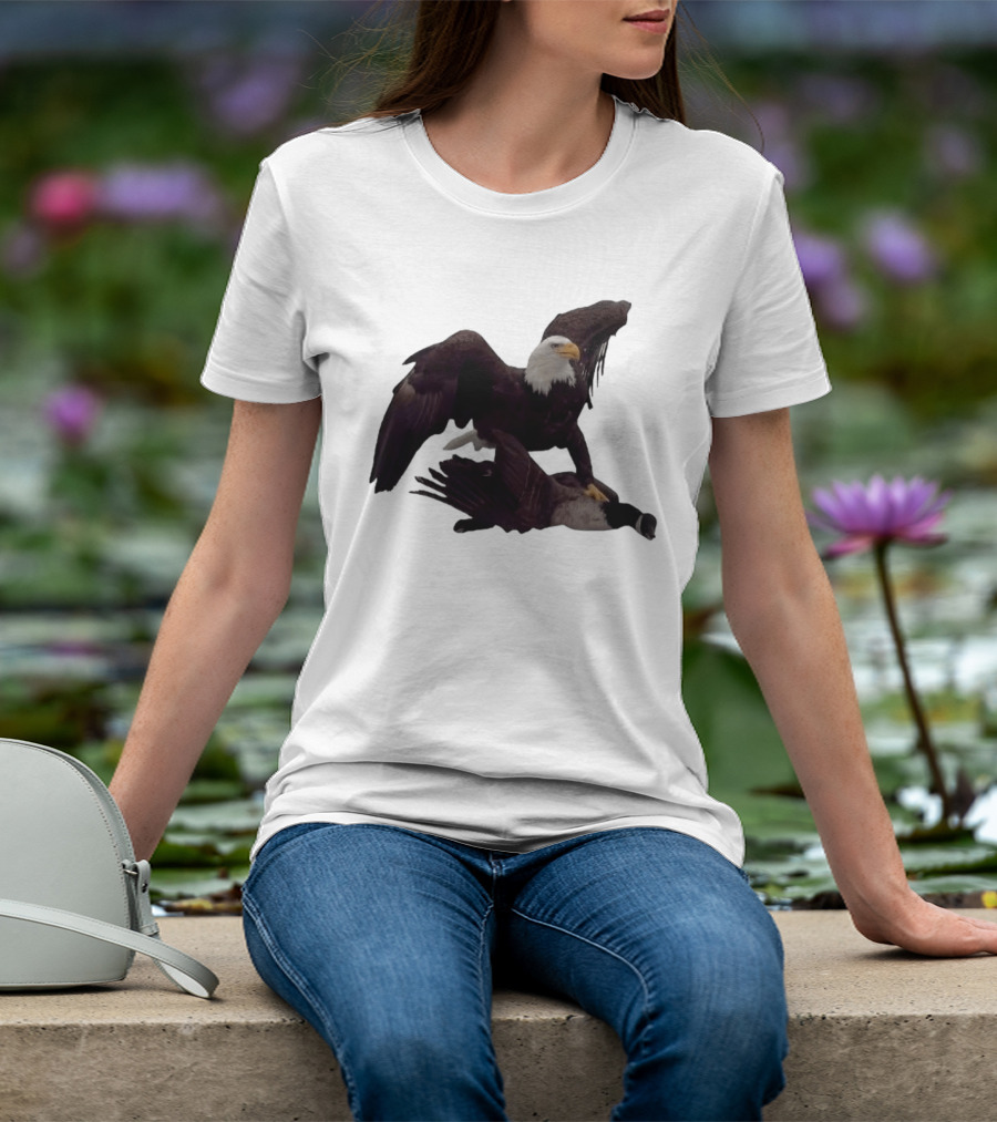 Bald Eagle Vs Goose Dominance Meme T-Shirt