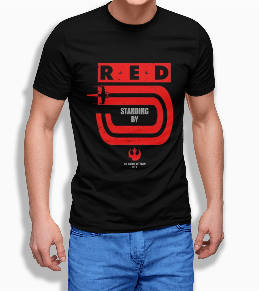 Red 5 Standing By The Battle Of Yavin Star Wars T-Shirt