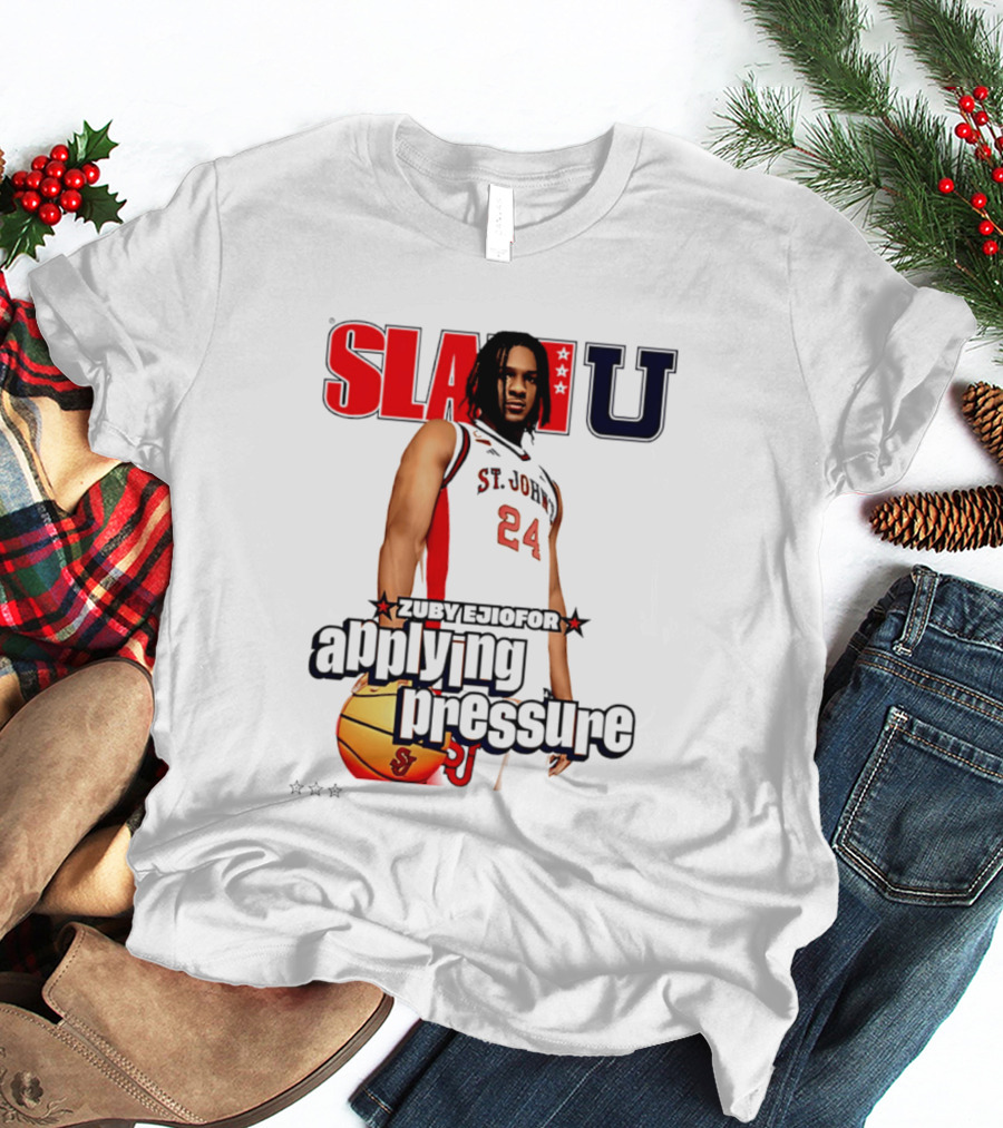 Zuby Ejiofor St. John's Red Storm SlamU Basketball Applying Pressure T-Shirt