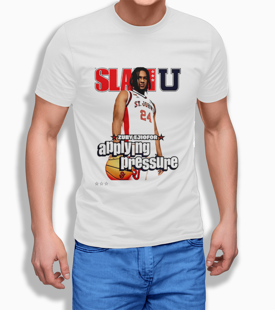 Zuby Ejiofor St. John's Red Storm SlamU Basketball Applying Pressure T-Shirt