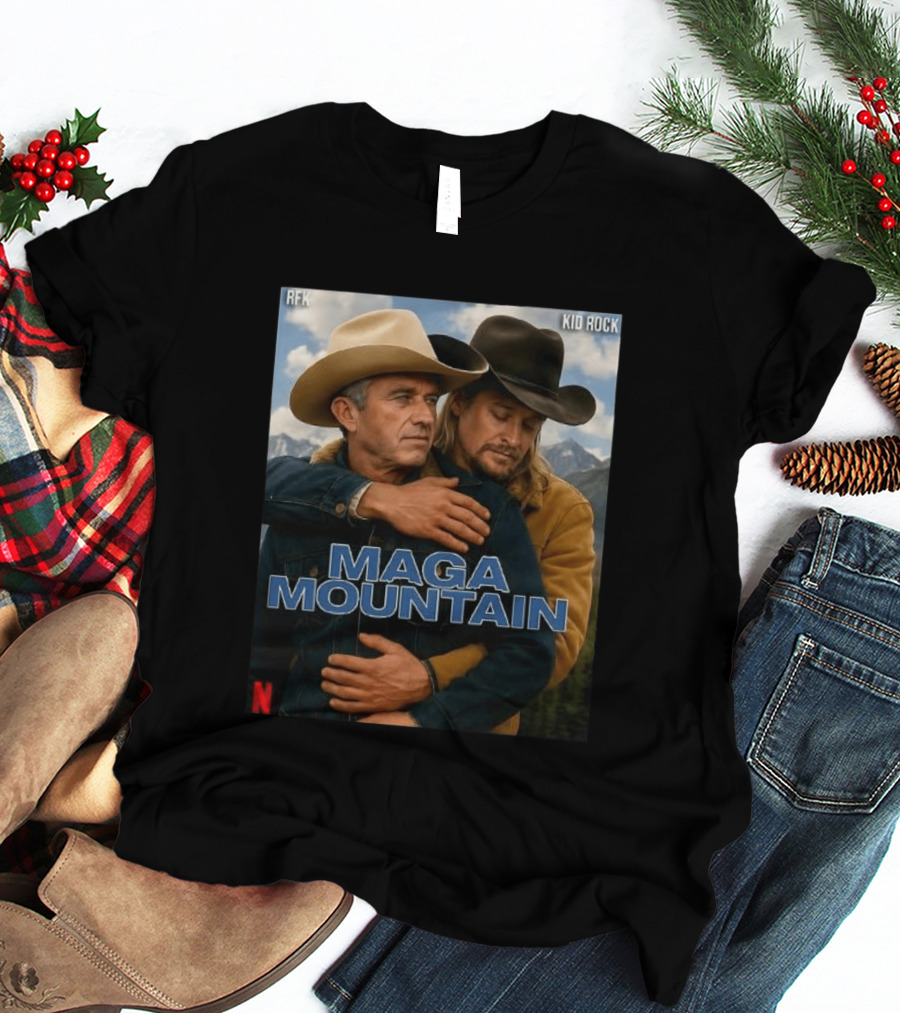 RFK Kid Rock Maga Mountain Netflix Parody Cowboy T-Shirt