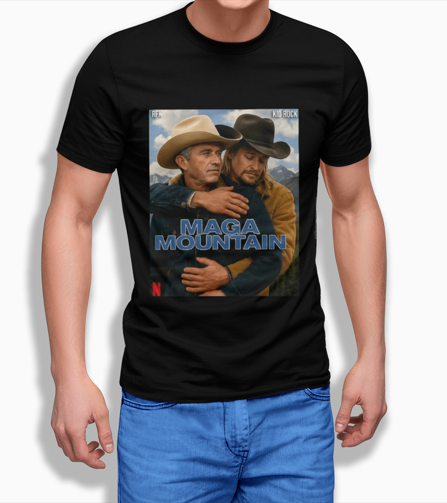 RFK Kid Rock Maga Mountain Netflix Parody Cowboy T-Shirt