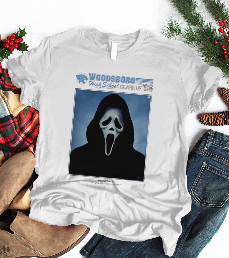 Ghostface Woodsboro High School Class Of '96 Yearbook Do You Like Scary Movies T-Shirt