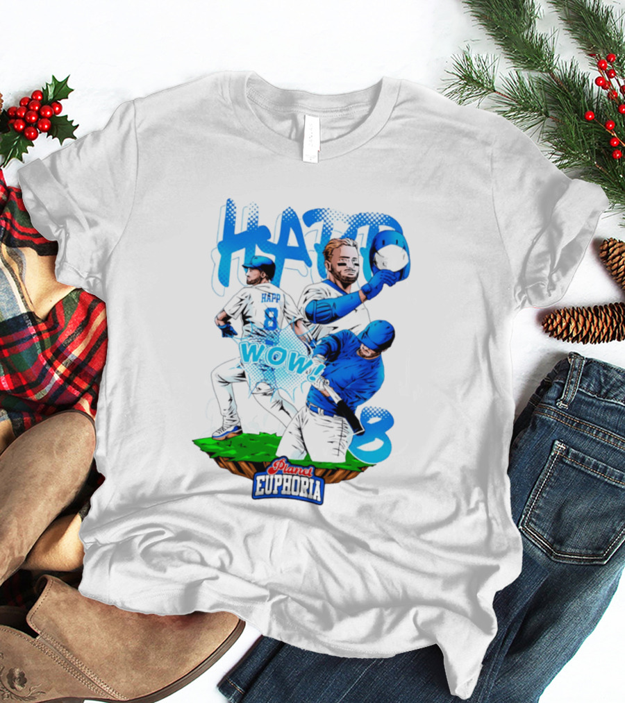 Planet Euphoria Ian Happ WOW 8 Chicago Cubs T-Shirt