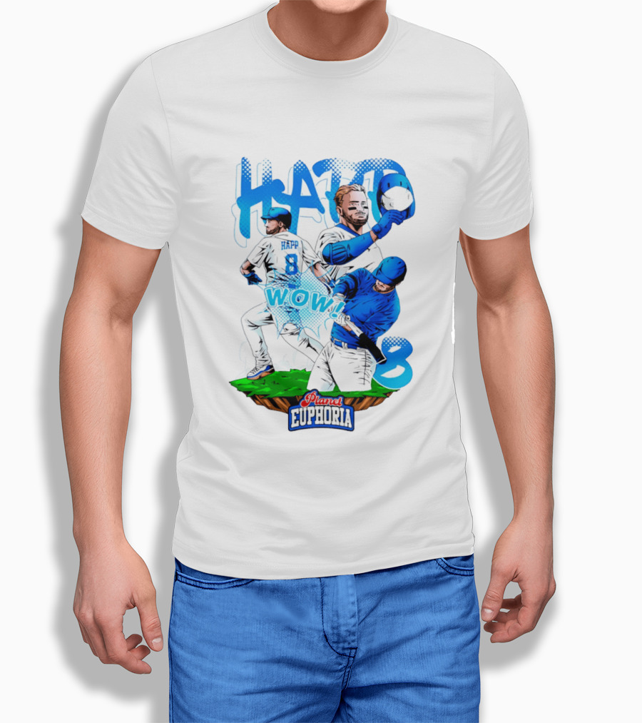 Planet Euphoria Ian Happ WOW 8 Chicago Cubs T-Shirt