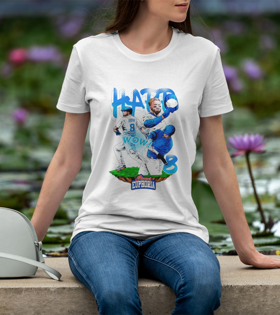 Planet Euphoria Ian Happ WOW 8 Chicago Cubs T-Shirt