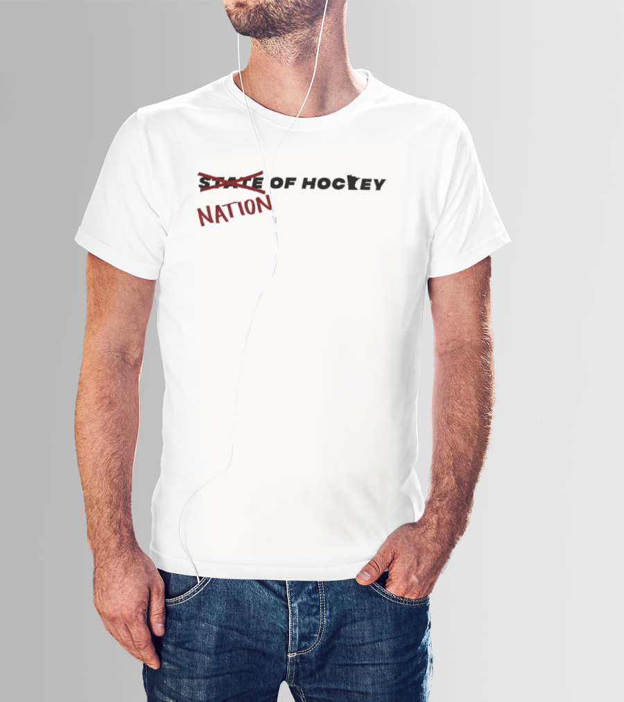 Nation Of Hockey Meme Text Crossover Humor T-Shirt