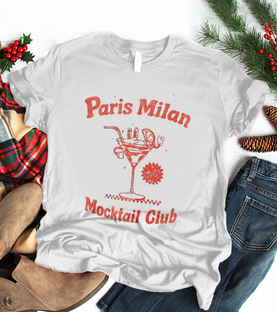 Paris Milan Mocktail Club Vintage Drink T-Shirt