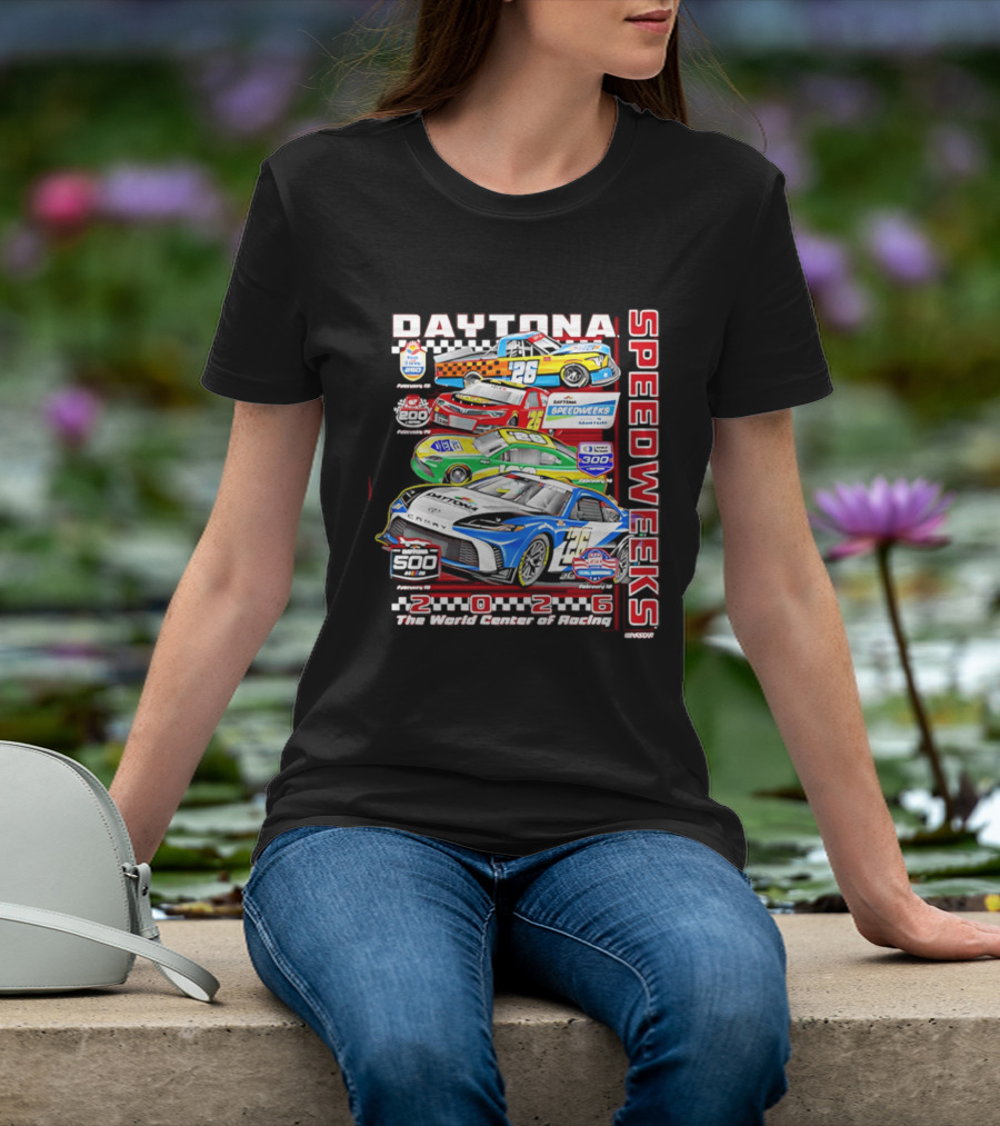 2026 Daytona 500 Speedweeks The World Center Of Racing Champion Cars Racing T-Shirt