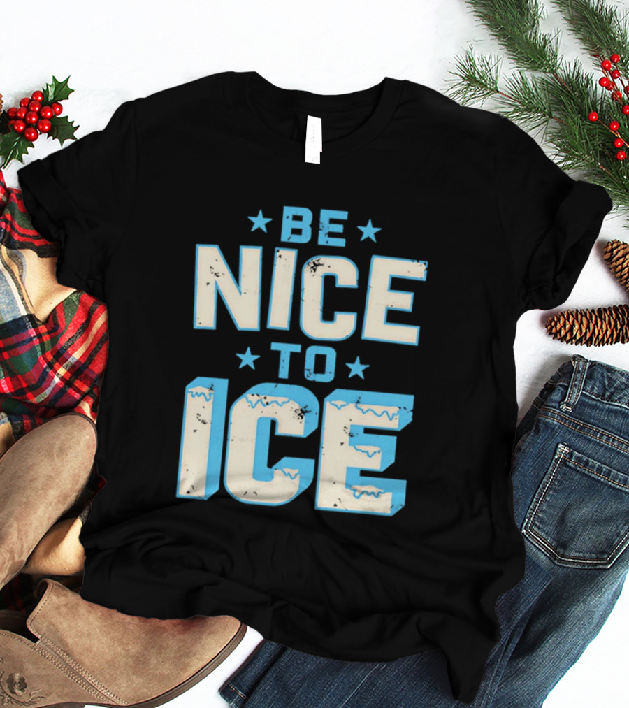 Be Nice To Ice Snowflake Star T-Shirt