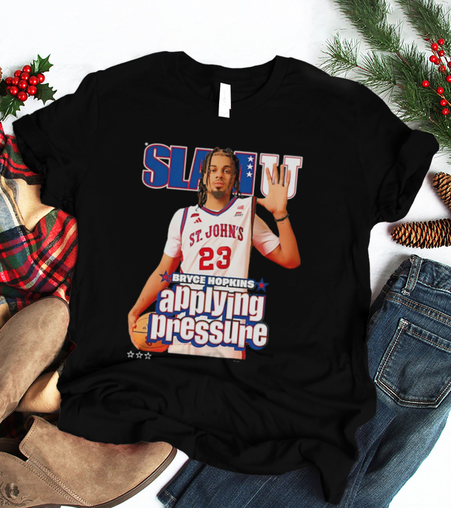 Bryce Hopkins St. John's Red Storm SlamU Applying Pressure Basketball Star T-Shirt