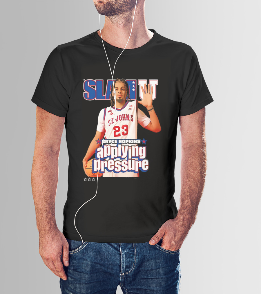 Bryce Hopkins St. John's Red Storm SlamU Applying Pressure Basketball Star T-Shirt