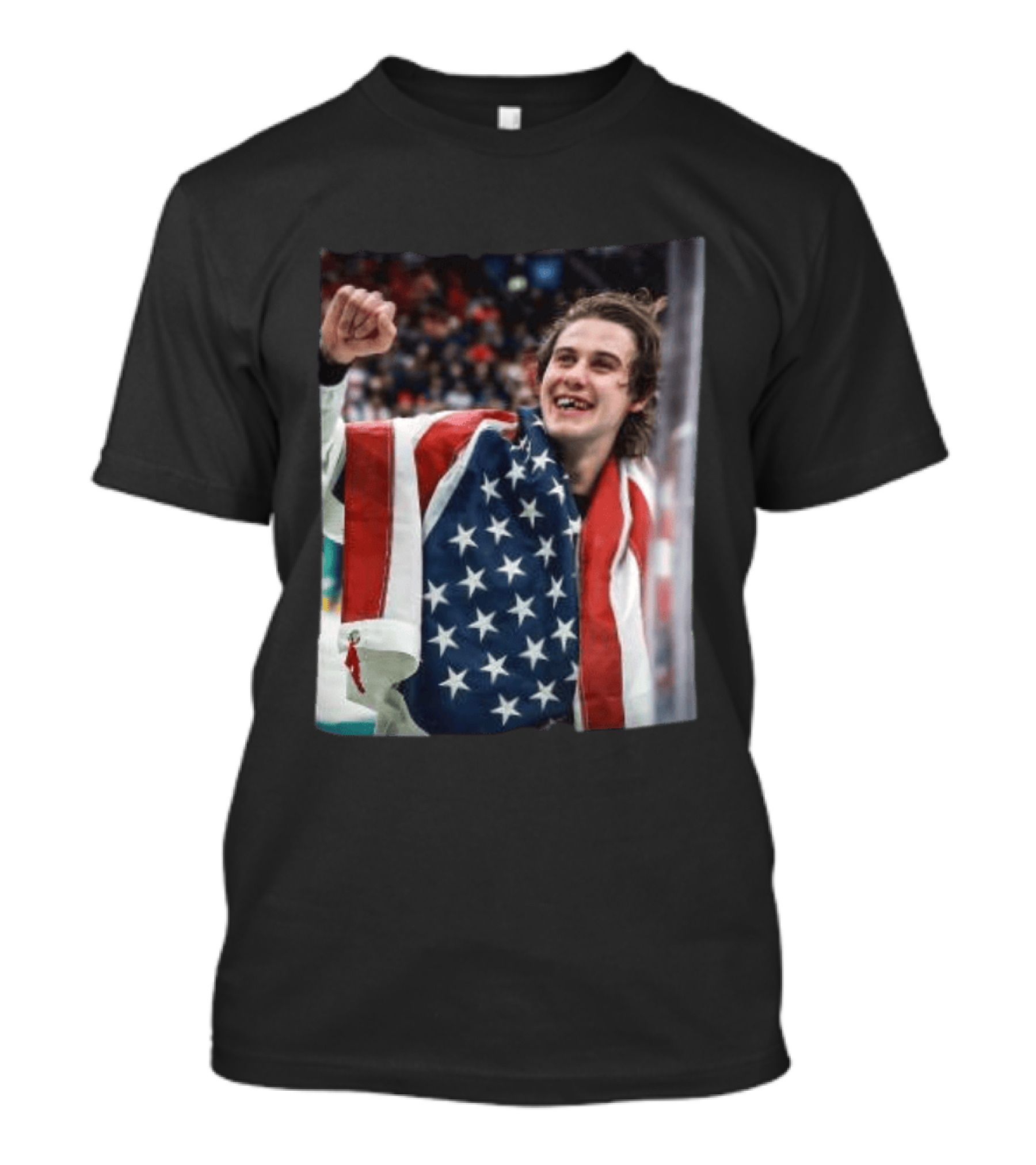 Jack Hughes USA Hockey Celebrates Gold Victory T-Shirt