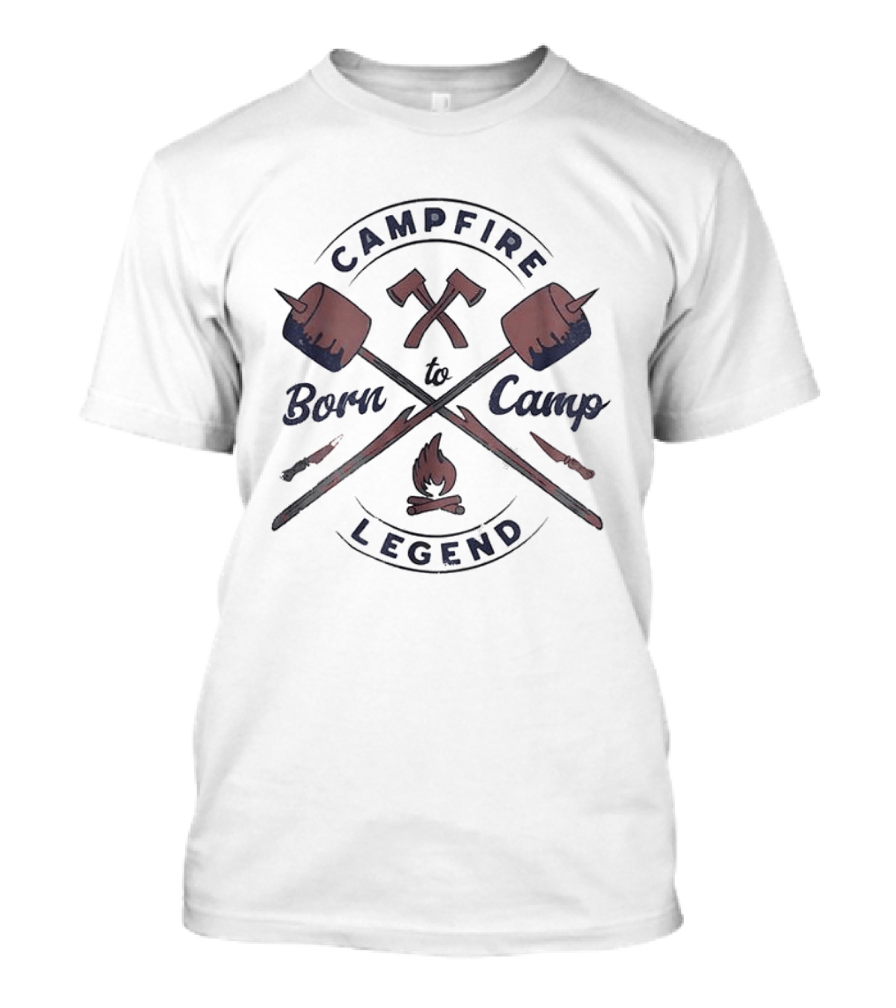 Born To Campfire Legend Family Vacation T-Shirt