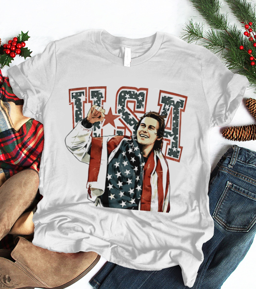 Jack Hughes USA Gold Victory 2026 Celebration T-Shirt
