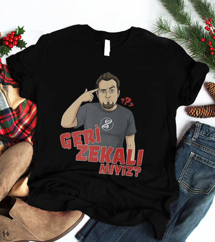 Geri Zekali Miyiz DNA Logo Question Mark T-Shirt