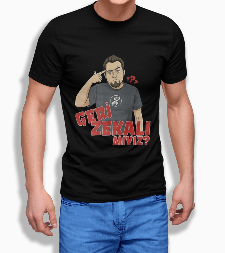 Geri Zekali Miyiz DNA Logo Question Mark T-Shirt