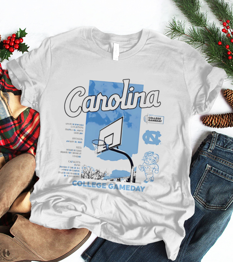 Carolina College Gameday North Carolina Tar Heels Basketball Sky T-Shirt