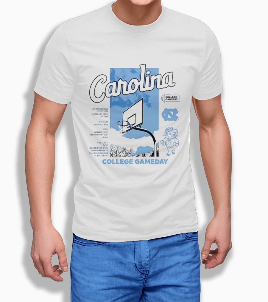Carolina College Gameday North Carolina Tar Heels Basketball Sky T-Shirt