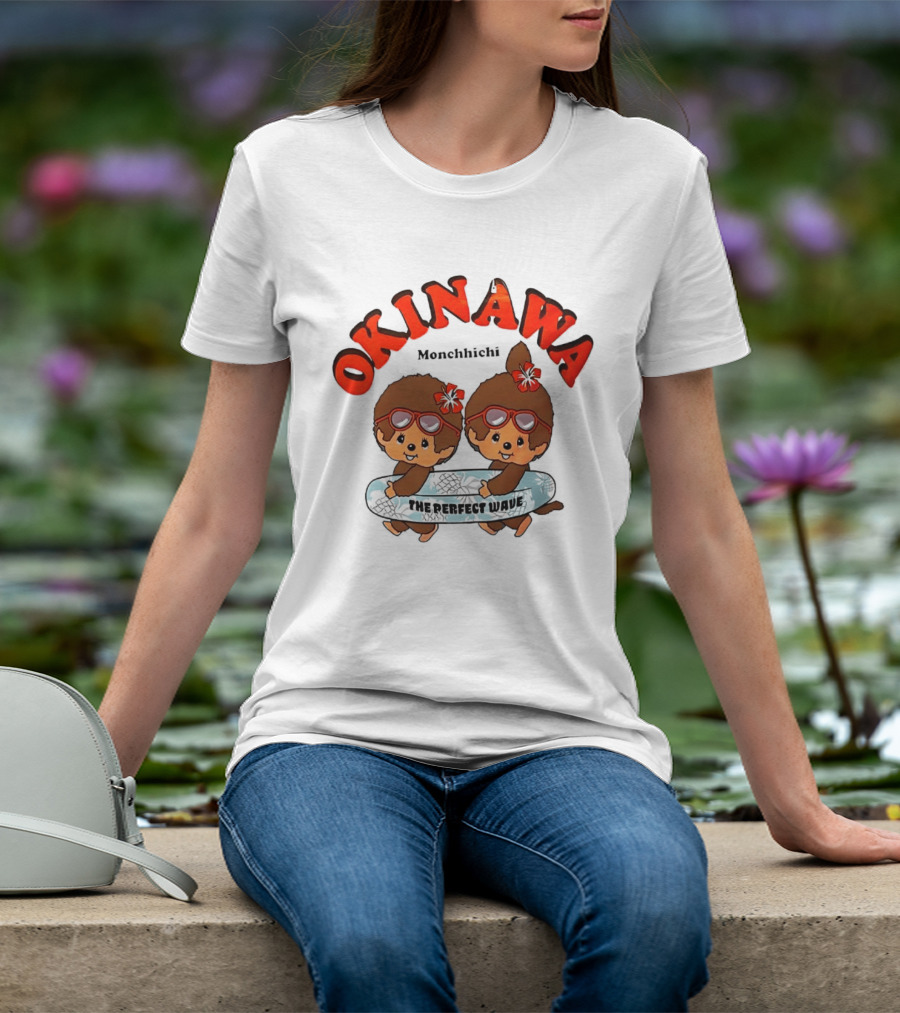Okinawa Monchhichi Perfect Wave Surfing Duo T-Shirt